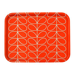 Orla Keily Large Linear Stem Tray, Persimmon Red